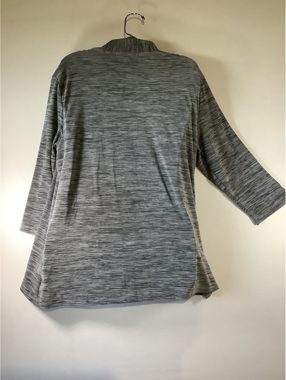 Liz McCoy Women's Gray and Black Open Front Cardigan XL - Picture 3 of 6